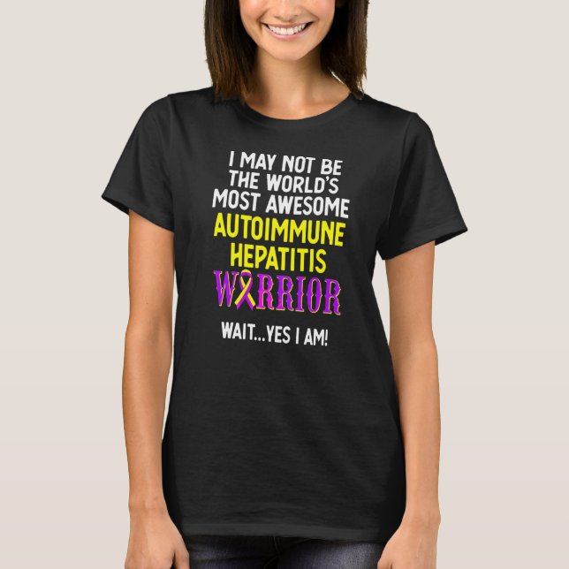 Autoimmun hepatit Survivor Warrior 9 T Shirt (Framsida)