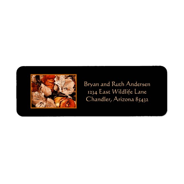 Autokärk för returadress för blommor returadress etikett (Framsidan)