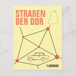 Autokartendesign im DDR Stil Vykort
