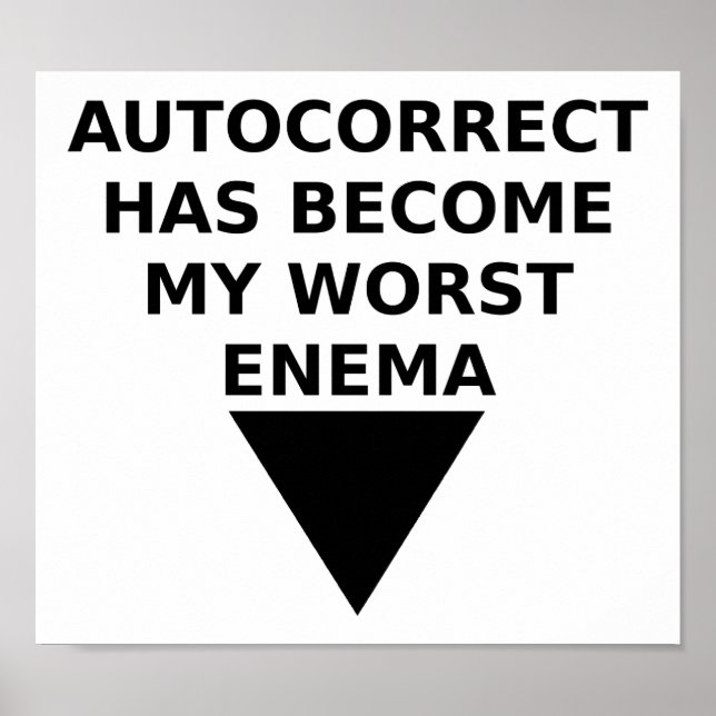 Autokorrecension Enemy Funny Poster (Framsidan)