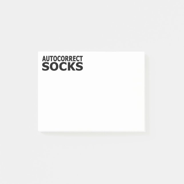 Autokorrect-socklar Post-it Block (Framsida)