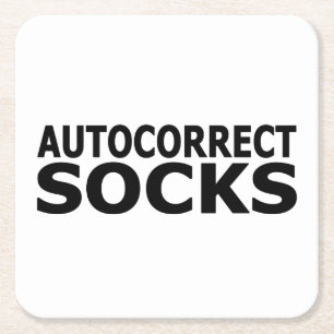 Autokorrect-socklar Underlägg Papper Kvadrat