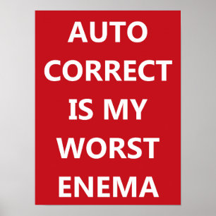 Autokorrigering Poster