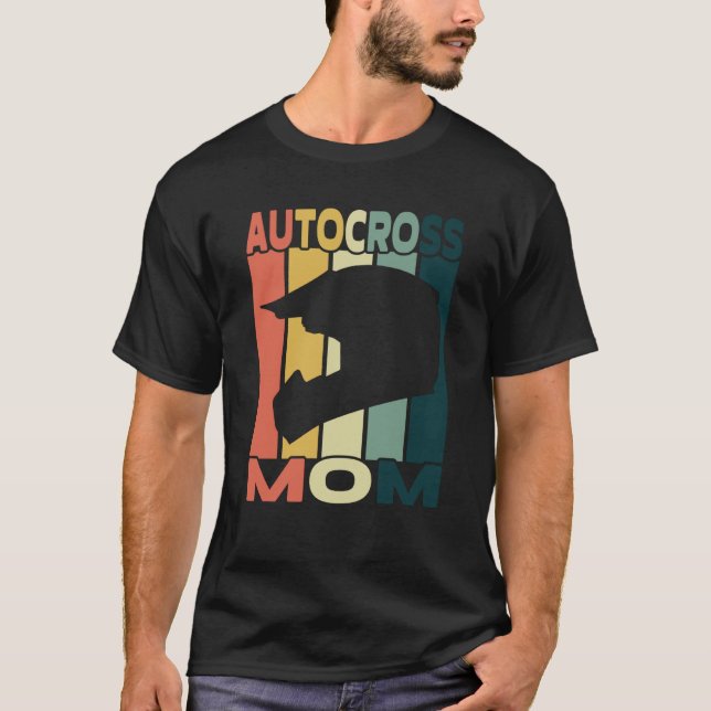 Autokross Mamma I Cone Tävla Autokross T Shirt (Framsida)