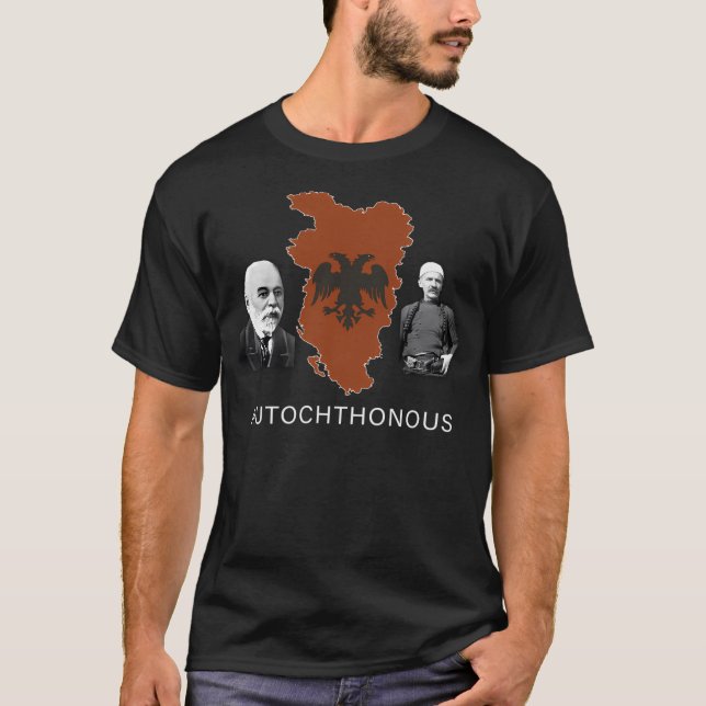 Autokton Albanien T Shirt (Framsida)