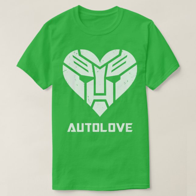Autolove Coola Robot Inspired Heart Symbol T Shirt (Design framsida)