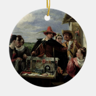 Autolycus plats från "en vinter saga", 1836 (olja julgransprydnad keramik