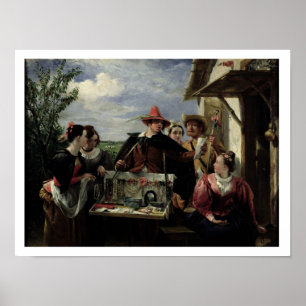 Autolycus plats från "en vinter saga", 1836 (olja poster