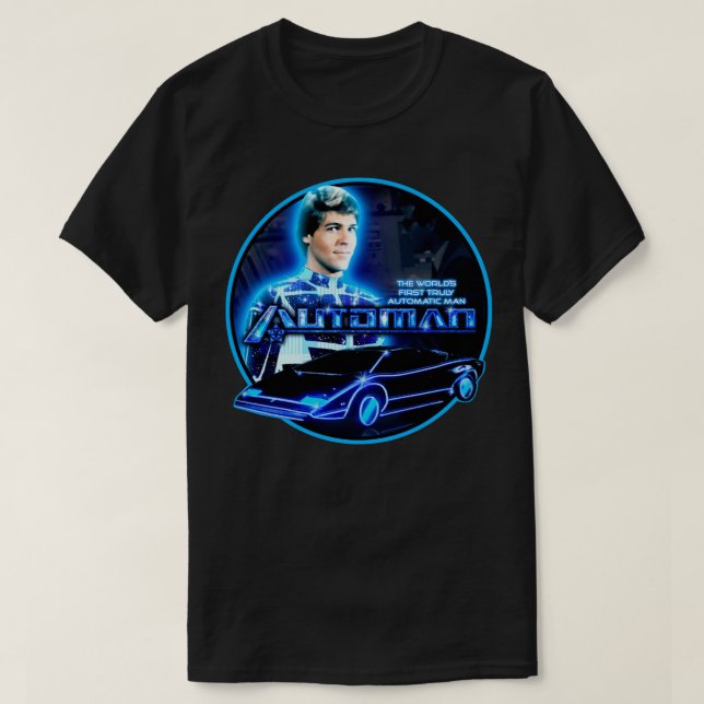 Automan 80 Illustration T Shirt (Design framsida)