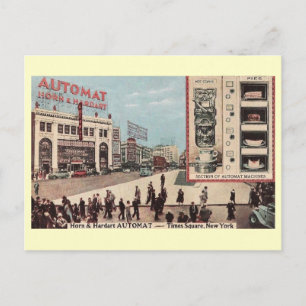 Automat Cafeteria, New York City Vintage Vykort