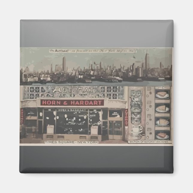 Automat Horn & Hardart Time Square New York, Vinta Magnet (Framsidan)
