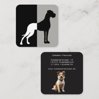 Automatische Doggen Visitenkarten Fyrkantigt Visitkort