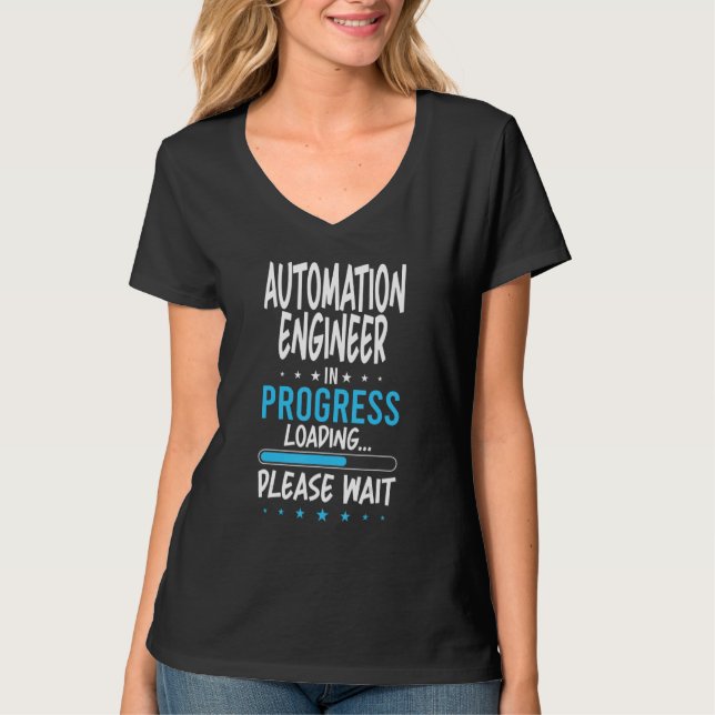 Automatisering av Ingenjör pågår T Shirt (Framsida)