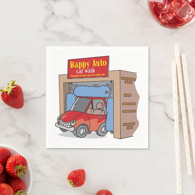 Automatisk bil i lycklig Tvättar Pappra blöjor Pappersservett (Skapare uppladdad)