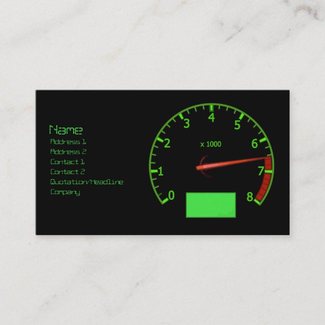 Automatisk bilmekaniker visitkort (Framsida)