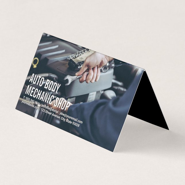 Automatisk brödtext | Mekaniskt arbete Visitkort (Framsida)