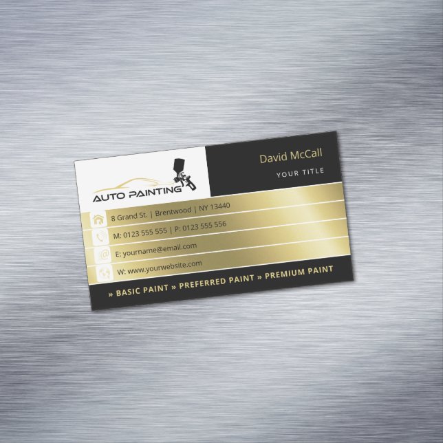 Automatisk brödtext och målning | Sprayer för färg Magnetiska Visitkort (In Situ)