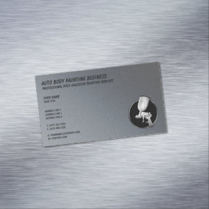 Automatisk brödtextfärg Professionell Platinum Visitkortmagnet