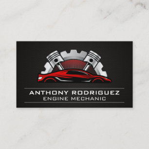 Automatisk buffertmekanism Red Sports Exotic Car Visitkort