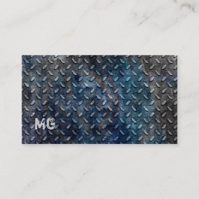 Automatisk byggentreprenör Metall 3 Visitkort (Framsida)