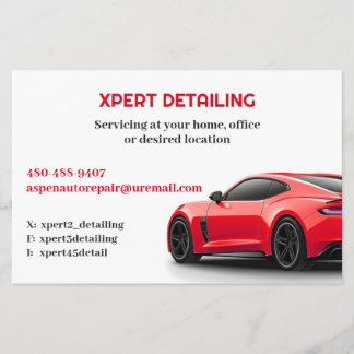 Automatisk detaljeringsbil flygblad