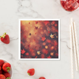 Automatisk fallande maple Lövs Bokeh Découpage Pappersservett