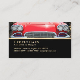 Automatisk försäljning, Exotic Cars Red Sports Car Visitkort