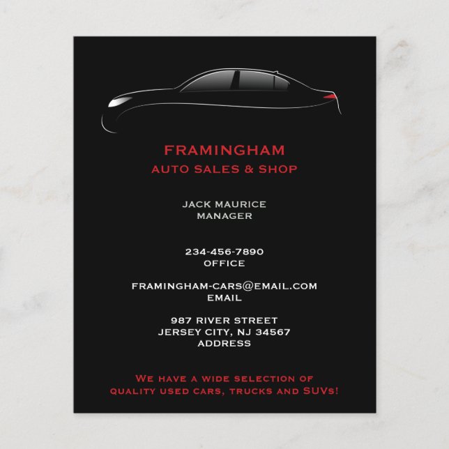 Automatisk försäljning fet flygblad (Framsidan)