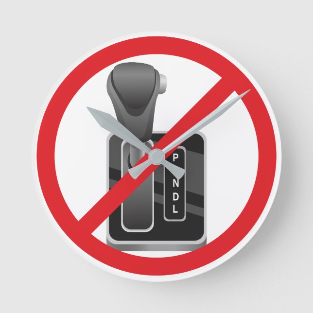 Automatisk - Funny Stick Skift-manuell växel Rund Klocka (Framsida)