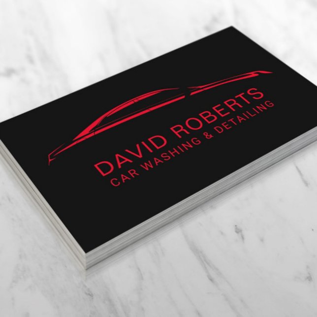 Automatisk identifiering av bil Tvättar Automotive Visitkort (Skapare uppladdad)