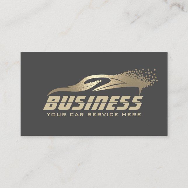 Automatisk identifiering av bilbil Tvättar Guld &  Visitkort (Framsida)