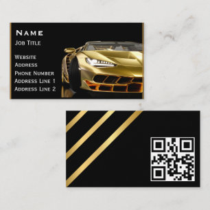 Automatisk identifiering av Modern Black & Guld-pe Visitkort
