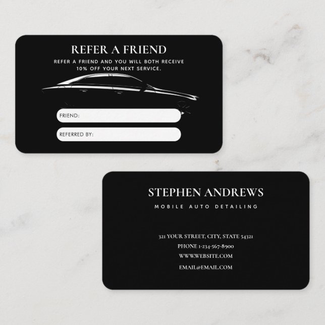 Automatisk identifiering av Städning referenskort  Visitkort (Fram/baksida)