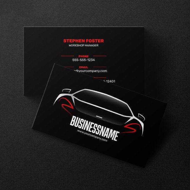 Automatisk identifiering av svart och röd mobil bi visitkort (Skapare uppladdad)