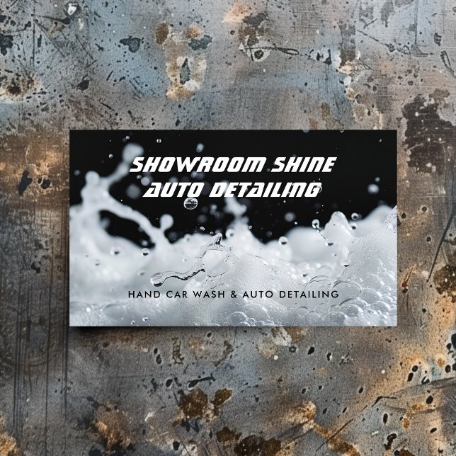 Automatisk identifiering av Tvätta Städning svart  Visitkort (Skapare uppladdad)