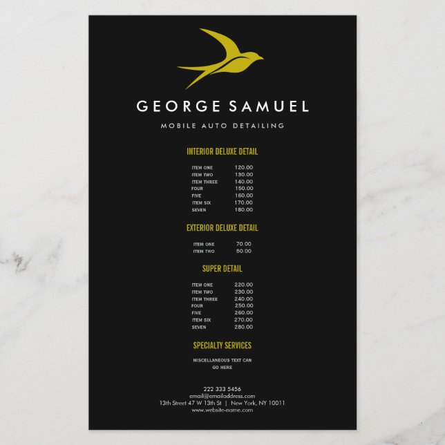 Automatisk identifiering | Logotyp för bilreparati Flygblad (Framsidan)