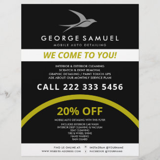 Automatisk identifiering | Logotyp för bilreparati Reklamblad