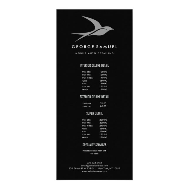 Automatisk identifiering | Logotyp för bilreparati Reklamkort (Framsidan)