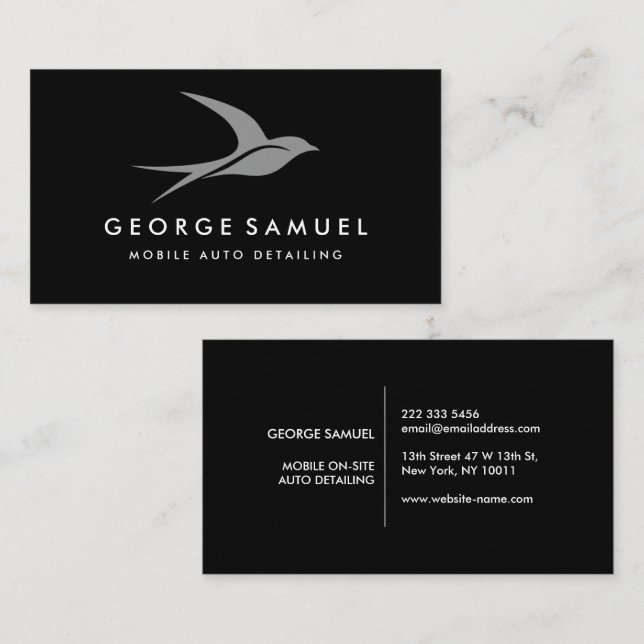 Automatisk identifiering | Logotyp för bilreparati Visitkort (Fram/baksida)