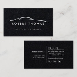 Automatisk information, reparera på svart Papper Visitkort