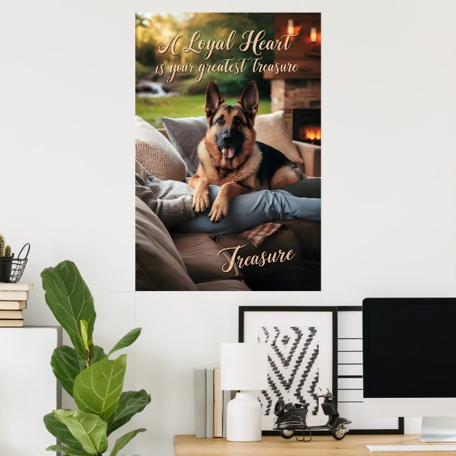 Automatisk komfort för loyal Hearearts Poster (Hemmakontoret)