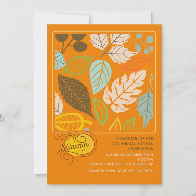 Automatisk kvadratisk inbjudan (Framsida)