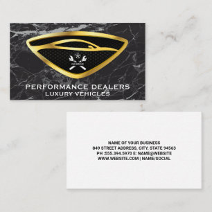 Automatisk Logotyp Guld Metallic Marble Visitkort