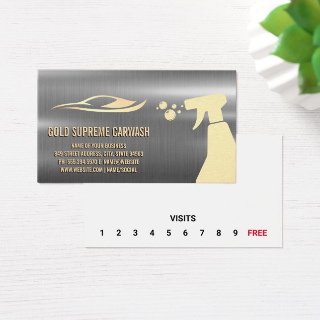 Automatisk Logotyp | Metallisk | Förmåner Visitkort (Skivbord)