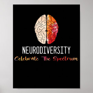 Automatisk mångfald Spektrum ASD ADHD Rainbow Poster