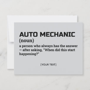 Automatisk mekanisk definition - vykort för Kontor