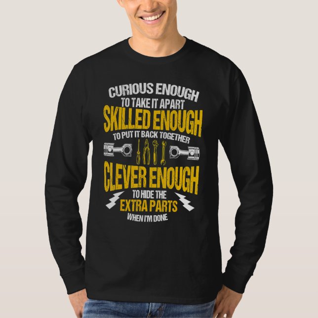 Automatisk mekanisk skicklig nog med tillräckligt  t shirt (Framsida)