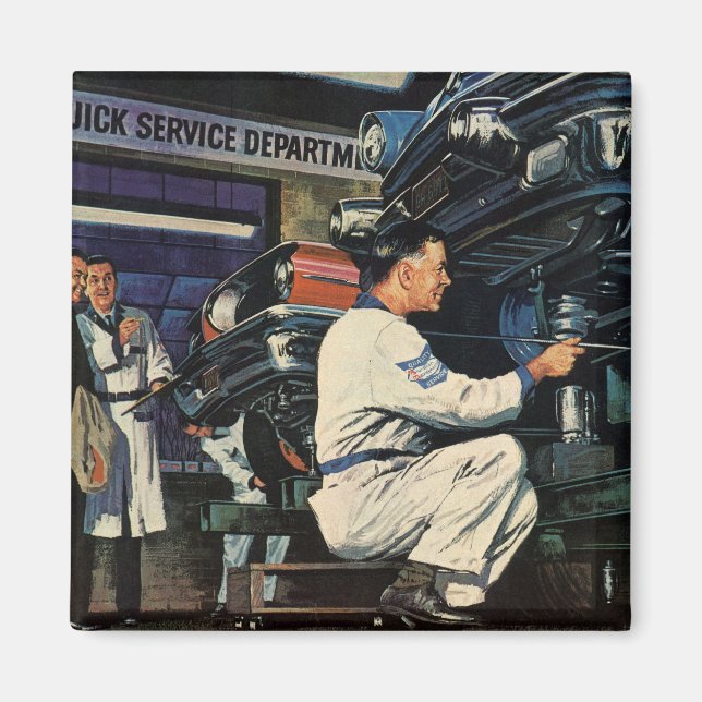 Automatisk mekanism för vintage, reparation av bil magnet (Framsidan)