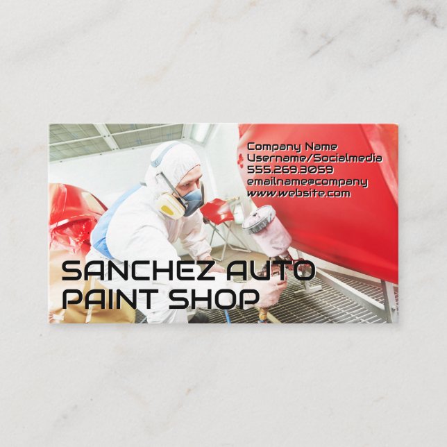 Automatisk reparation av brödfärg | Spraktagare Visitkort (Framsida)