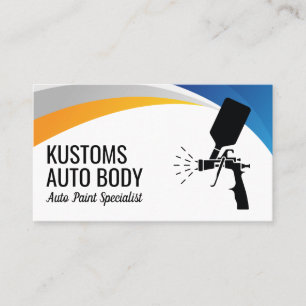 Automatisk reparation av brödtext Spray Gun Visitkort